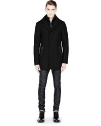 Mackage Alexander F3 Black Wool Overcoat