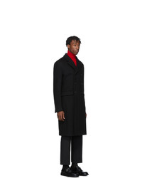 Prada Black Cashmere Double Breasted Coat