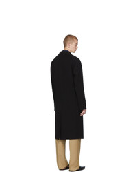 Bottega Veneta Black Cashmere Single Breasted Coat