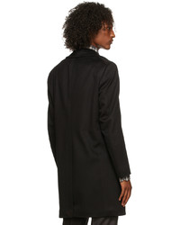 Isaia Black Double Breasted Coat