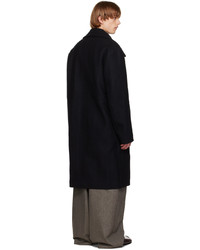 Dries Van Noten Black Double Breasted Coat