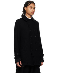 Black Comme Des Garçons Black Double Breasted Coat