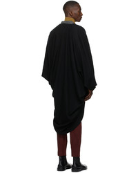132 5. ISSEY MIYAKE Black Drape Coat