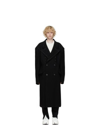 Maison Margiela Black Felt Oversized Coat