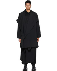 Yohji Yamamoto Black Glossy Coat