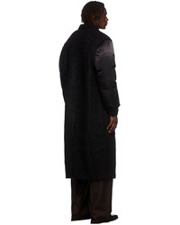 Sean Suen Black Insulated Alpaca Mohair Coat
