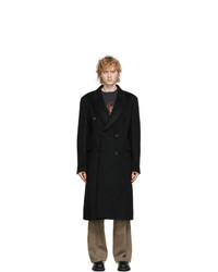 Our Legacy Black Mohair And Wool Whale Coat