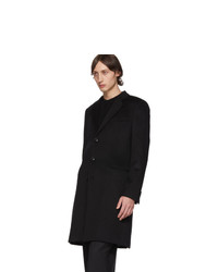 Giorgio Armani Black Notch Classic Coat