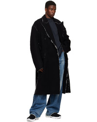 Balenciaga Black Raw Edge Coat