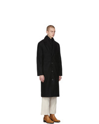 LHomme Rouge Black Recycled Wool Coat