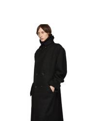 Yohji Yamamoto Black Shawl Collar Coat