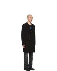 Yohji Yamamoto Black Shawl Zip Coat