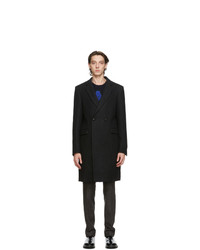 Raf Simons Black Slim Fit Double Breasted Coat