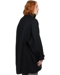 Zegna Black Taped Seams Coat