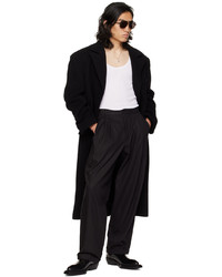 LU'U DAN Black Teddy Oversized Tailored Coat