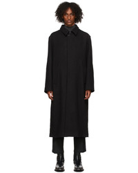 Lemaire Black Tweed Coat