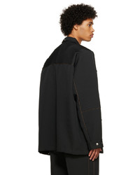 Sacai Black Twill Coat