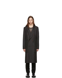 Comme Des Garcons Homme Plus Black Twill Double Breasted Coat
