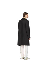 Maison Margiela Black Twill Mid Length Coat