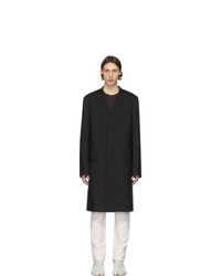 Maison Margiela Black Twill Mid Length Coat