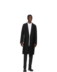Valentino Black Virgin Wool Long Coat