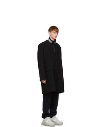 Balenciaga Black Washed Double Breasted Coat
