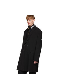 Balenciaga Black Washed Double Breasted Coat