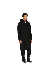 Craig Green Black Wool Boucle Long Coat