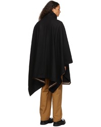 Toogood Black Wool Cashmere Cape Coat