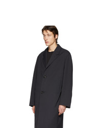 Lemaire Black Wool Chesterfield Coat