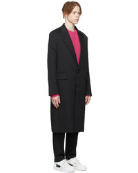 AMI Alexandre Mattiussi Black Wool Coat