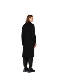 Undercover Black Wool Crinkle Coat