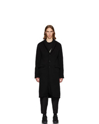 Undercover Black Wool Crinkle Coat
