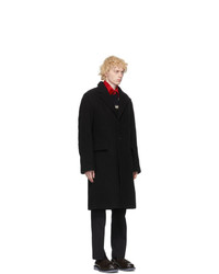 Dries Van Noten Black Wool Long Coat