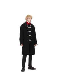 Dries Van Noten Black Wool Long Coat