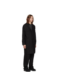 Kiko Kostadinov Black Wool Long Yang Coat