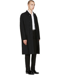Lemaire Black Wool Overcoat