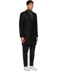 Ps By Paul Smith Black Wool Overcoat