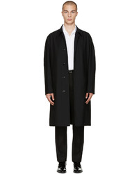 Lemaire Black Wool Overcoat