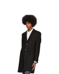 Ps By Paul Smith Black Wool Single Breasted Overcoat