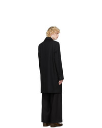 Y/Project Black Wool Twisted Coat