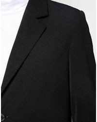 Asos Brand Lightweight Overcoat In Black