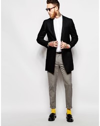 Asos Brand Smart Overcoat In Wool Blend