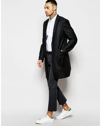 Asos Brand Tailored Overcoat In Black
