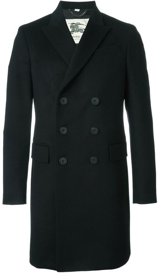 Burberry London Double Breasted Overcoat, $1,730 | farfetch.com | Lookastic