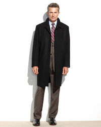 London Fog Coventry Solid Wool Blend Overcoat