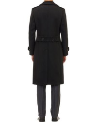 Crombie Double Breasted Coat Black