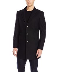 DKNY Denn 34 Inch Overcoat Black Solid