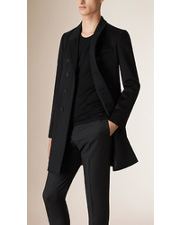 Burberry Double Breasted Unlined Cashmere Wool Coat