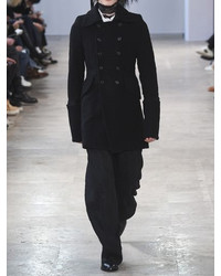 Ann Demeulemeester Double Breasted Wool Boucle Coat